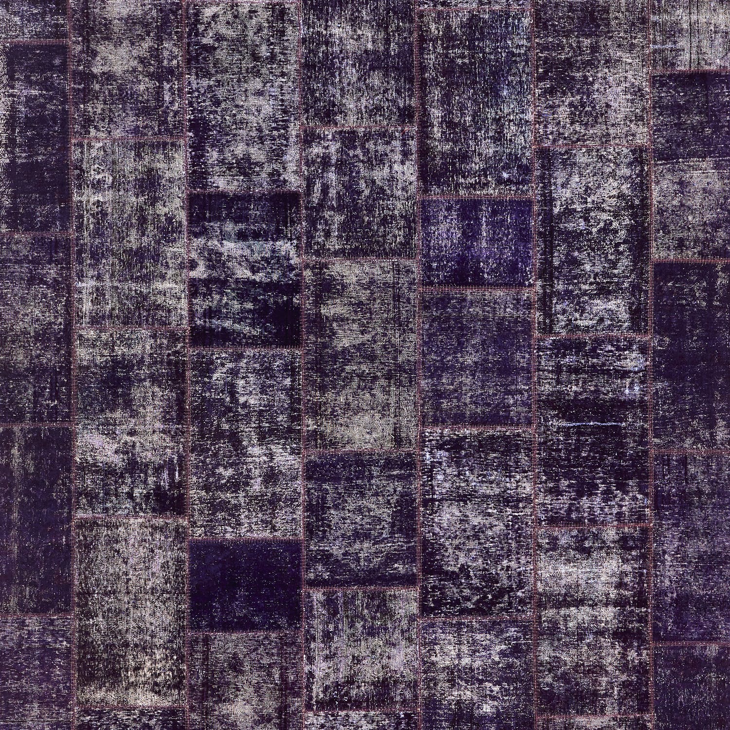 Moody grid of weathered purple and blue textured squares.
