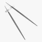 Two graphite drawing pencils with extenders, providing comfort and precision.