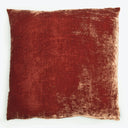 Rich red velvet square pillow adds luxury and comfort to furniture.