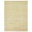 Neutral striped rug adds understated elegance to any interior design.