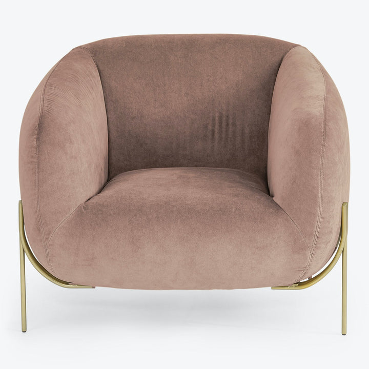 Geo Armchair, Velvet-Violet 12 Mauve-Flat Velvet