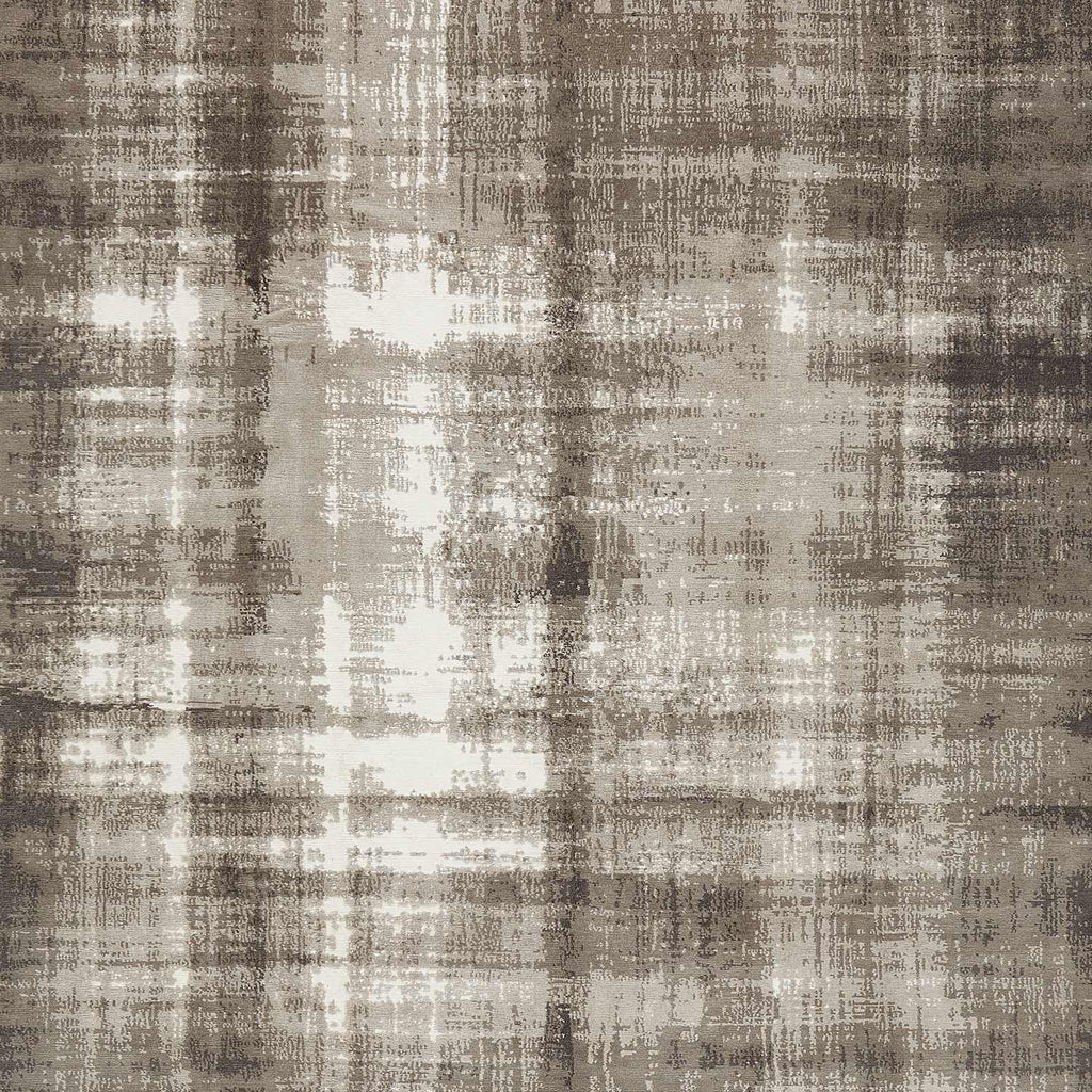 Distressed fabric pattern with metallic accents offers modern home decor.