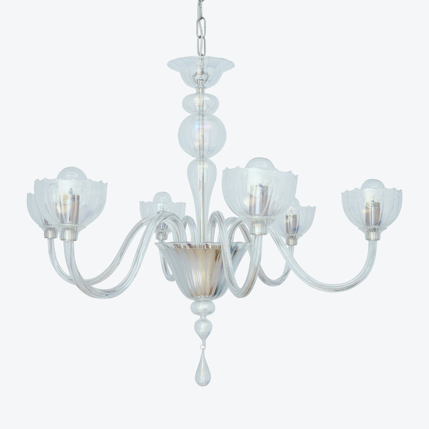 Handblown Glass 6-Light Chandelier – abc carpet & home