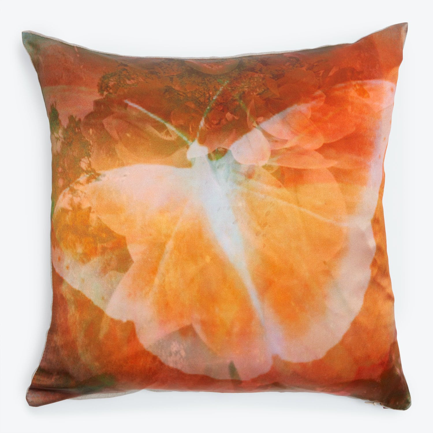 Vibrant floral pillow with soft fabric and removable cover design