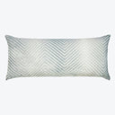 Rectangular pillow with chevron pattern in shades of grey and white
