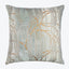Intricately designed square decorative pillow with calming tree branch pattern.