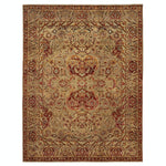 Exquisite oriental rug with intricate medallion design showcases masterful craftsmanship.