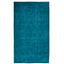 Deep blue rectangular rug with subtle traditional floral pattern