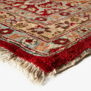 Close-up view of a high-quality, intricately patterned decorative area rug.
