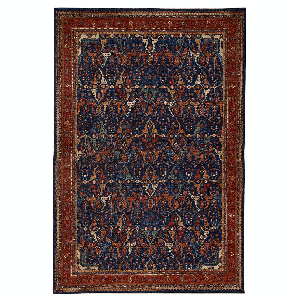 Exquisite Persian rug showcases intricate, vibrant patterns and skilled craftsmanship.