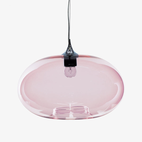 Glass Oval Pendant-Pink