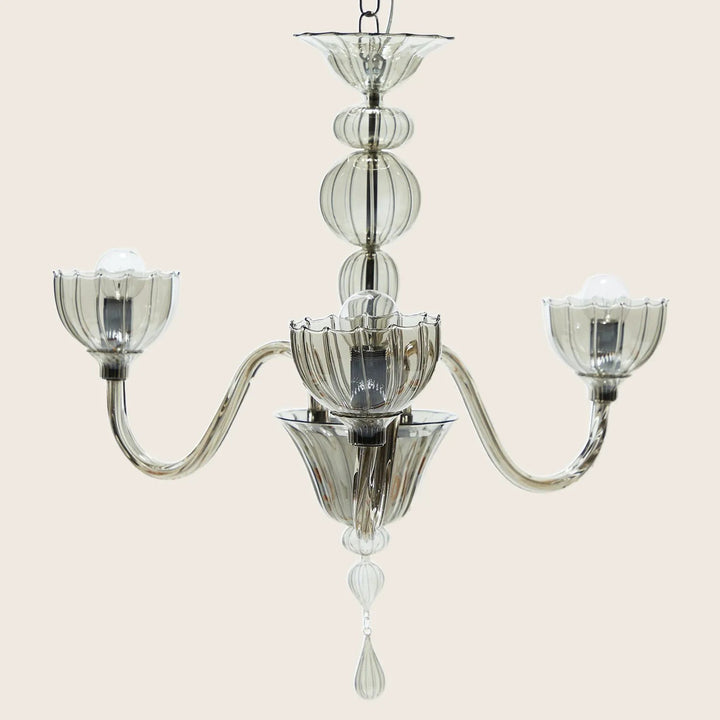 Handblown Glass 3-Light Chandelier