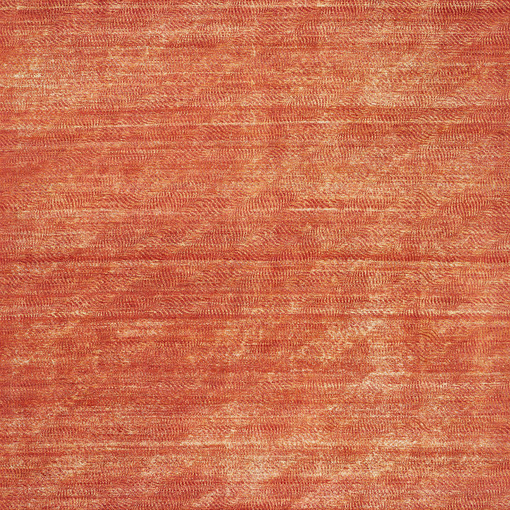 Vibrant red-orange fabric with subtle stripes, perfect for cozy décor.