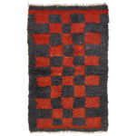 Vintage Checkered Rug - 3'10" x 5'11" Default Title