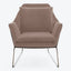 Modern armchair with minimalist design exudes contemporary elegance and comfort.