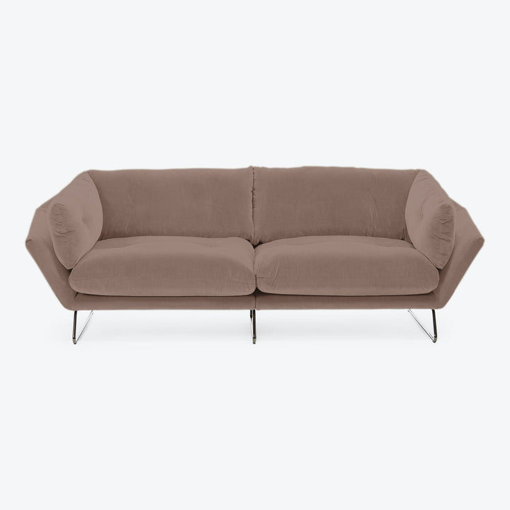 New York Suite Sofa-Sweet 129 Silver-Smooth Velvet