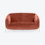 Contemporary and inviting, this plush velvet sofa exudes elegance and comfort.