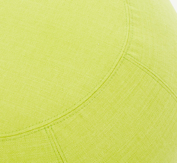 Close-up of a lime green fabric with fine weave texture.