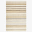 Rectangular area rug with horizontal striped pattern in neutral colors.