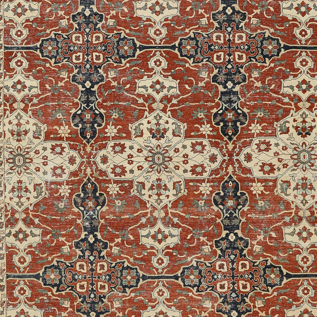 Exquisite traditional rug showcases intricate patterns and rich color palette.