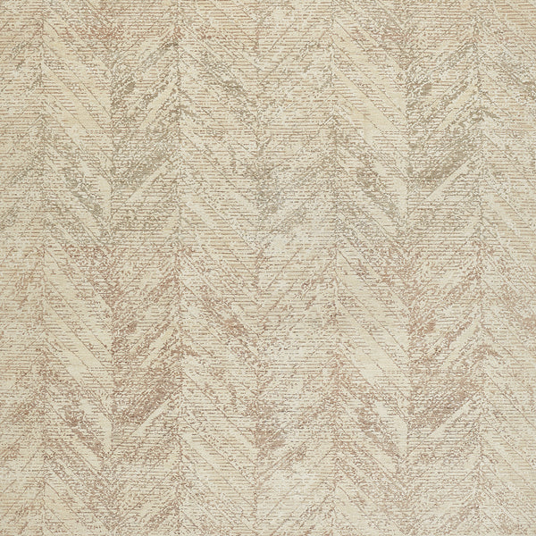 Stylized, leaf-like motif in neutral tones with herringbone arrangement.