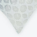 Close-up of translucent material with flower-like shapes in monochrome hues.