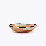 12" Large Dusty Peach Geo Round Basket Default Title