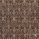 Intricate symmetrical tapestry with floral motifs in vintage color palette.