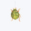 Green glittery beetle ornament for festive Christmas tree decoration