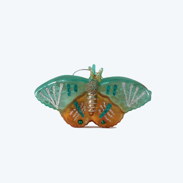 Jeweled Papillon Ornament Teal