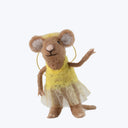 Ballerina Mouse Ornament Yellow