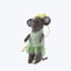 Ballerina Mouse Ornament Green