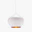 Minimalist pendant light with sleek teardrop shape and warm glow.