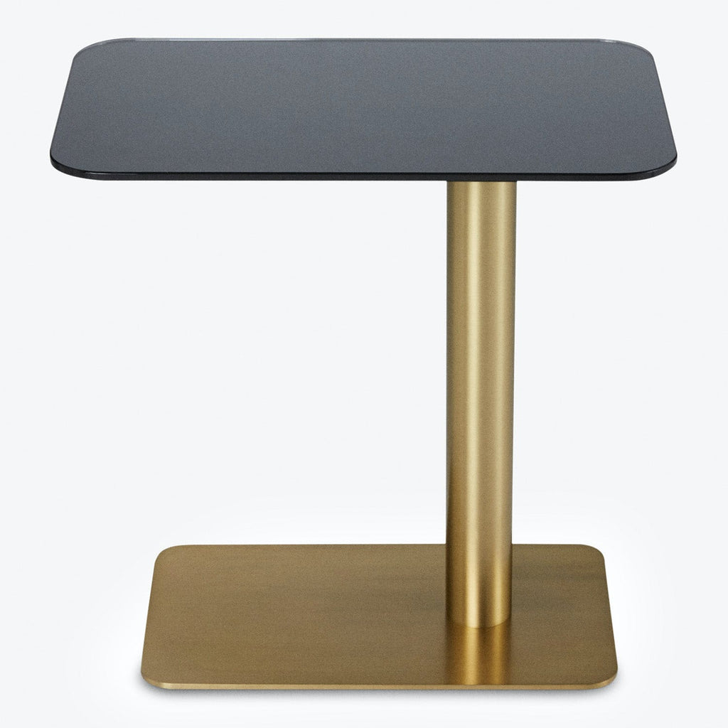 Contemporary table lamp with sleek metallic finish and elegant design.