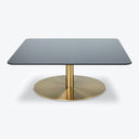 Modern style table with minimalist design in matte gray finish.