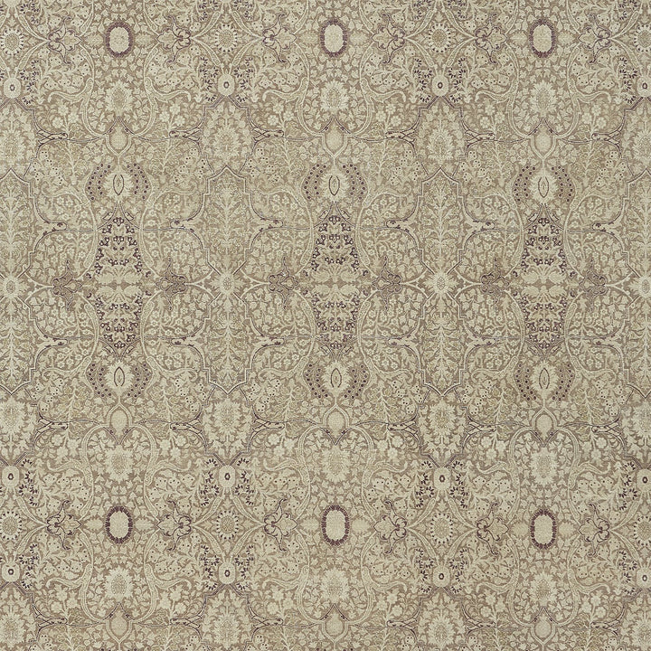 Intricate symmetrical floral pattern adds vintage elegance to interiors.