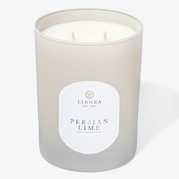 Premium LINNEA EST. scented candle with Persian Lime fragrance.