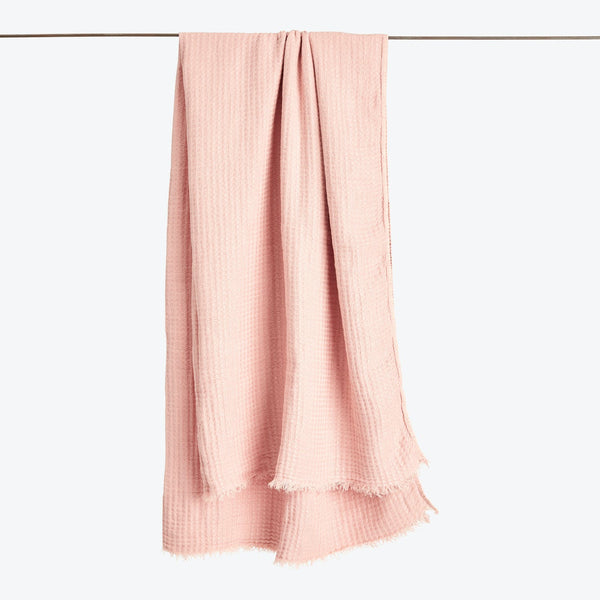 Simple Linen Throw-Blush