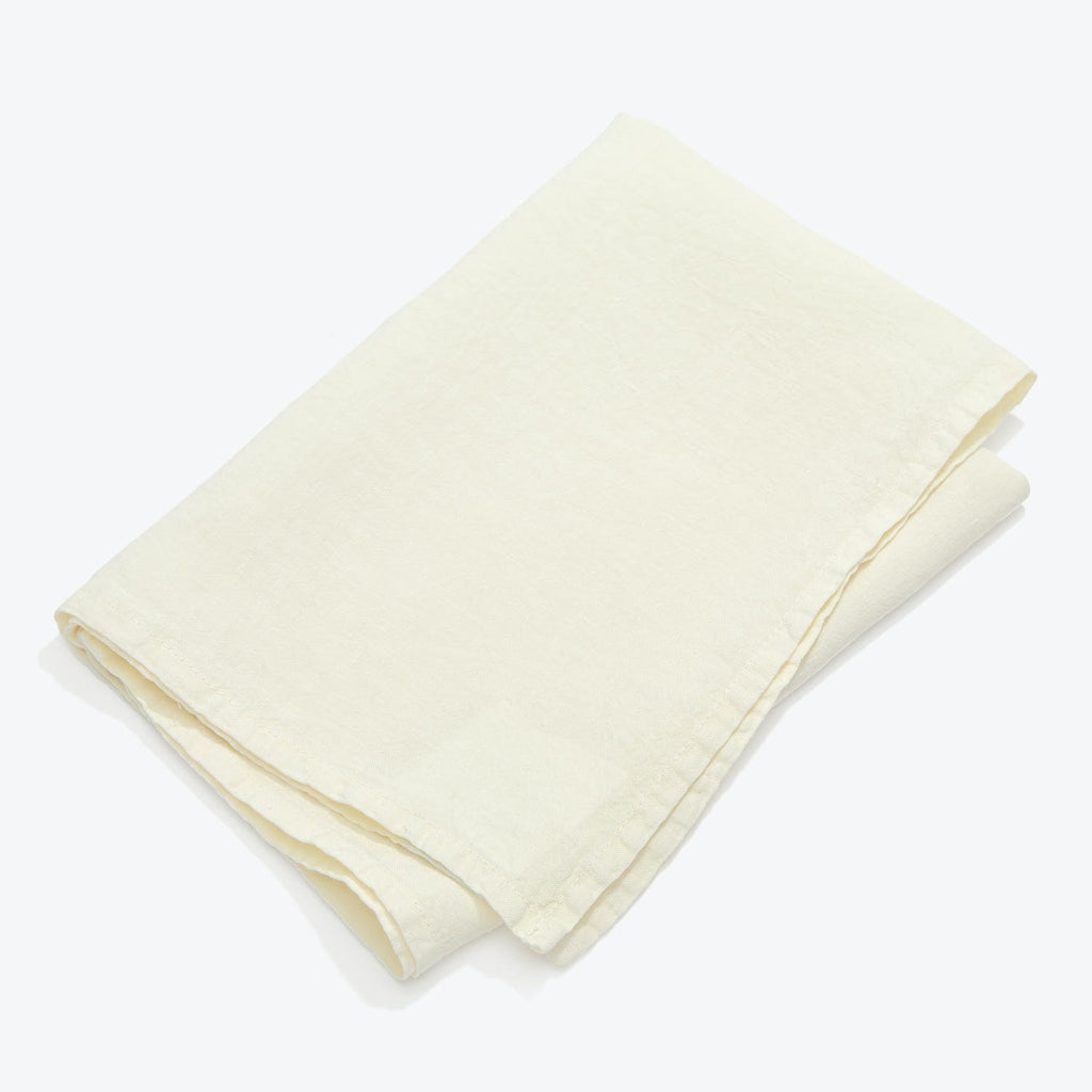 Hawkins New York Simple Stonewashed Linen Napkins, Set of 4 - White