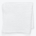 Neatly folded white blanket with bubbled texture, perfect for insulation.