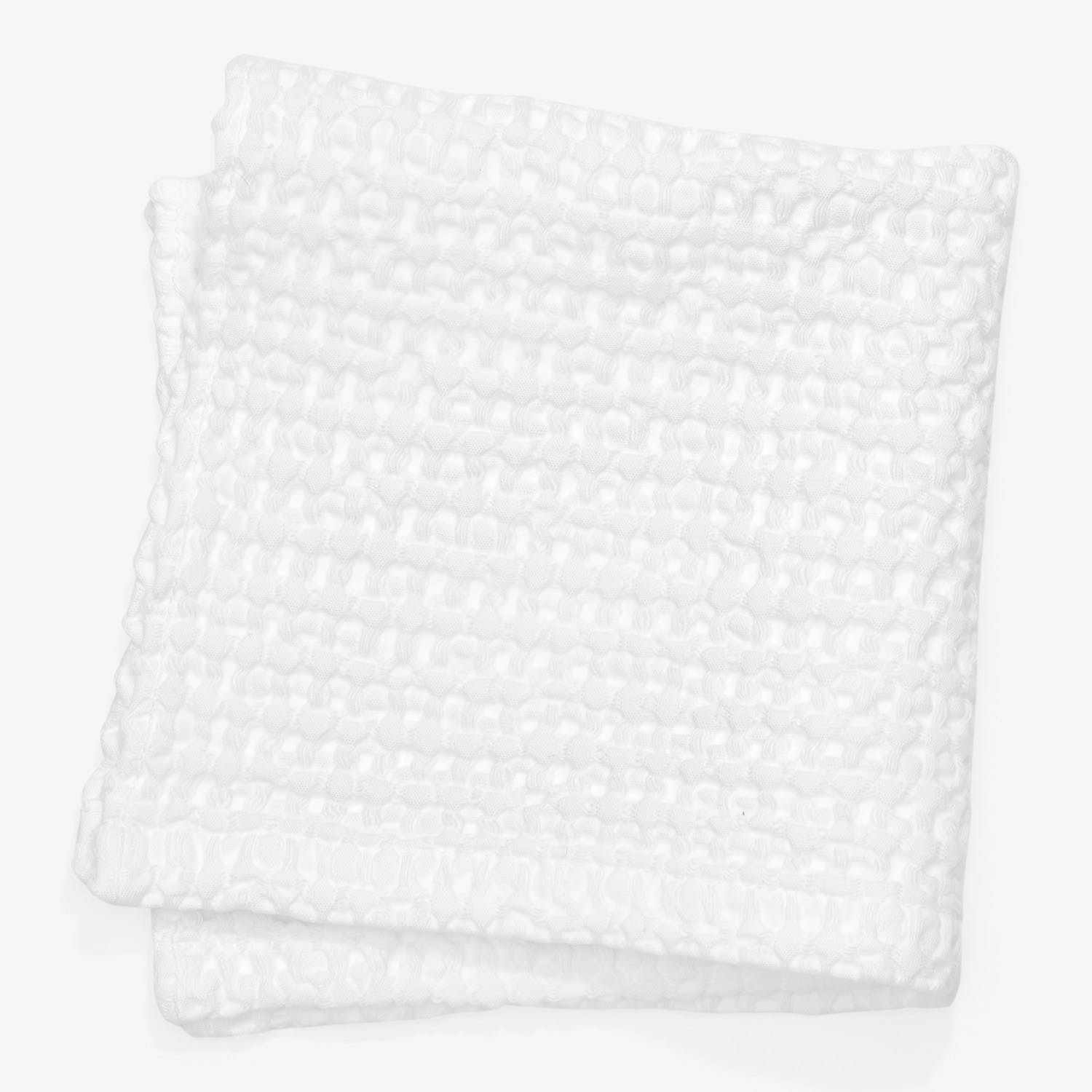 Simple Waffle Washcloth - Set of 2-White