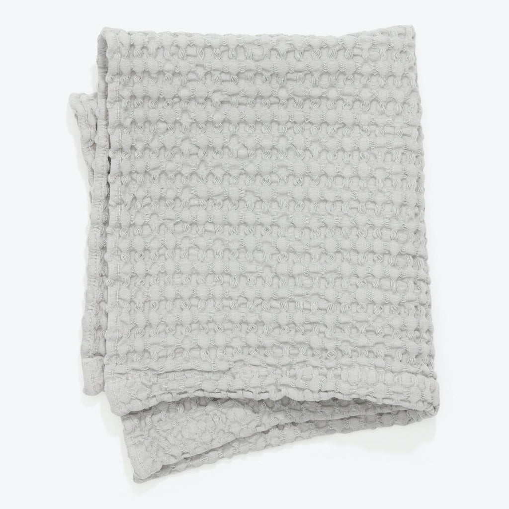 Simple Waffle Washcloth - Set of 2-Light Gray