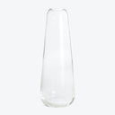 Minimalist, clear glass vase adds simplicity and elegance to any space.