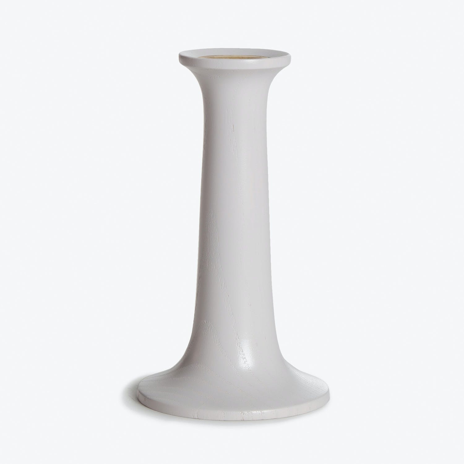 Minimalist white vase with sleek design, perfect for modern decor.