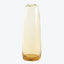 Tall, slender glass vase with amber glass bottom for stability.