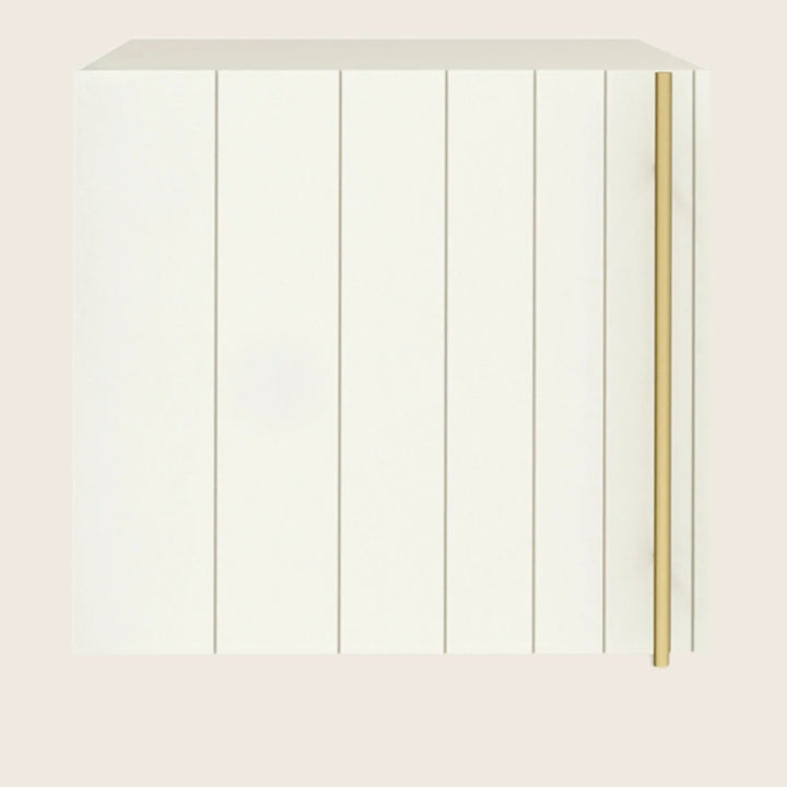 Minimalist representation of a closed book with golden bookmark.
