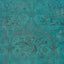 Teal/turquoise fabric with textured, floral pattern, perfect for interior design or fashion.