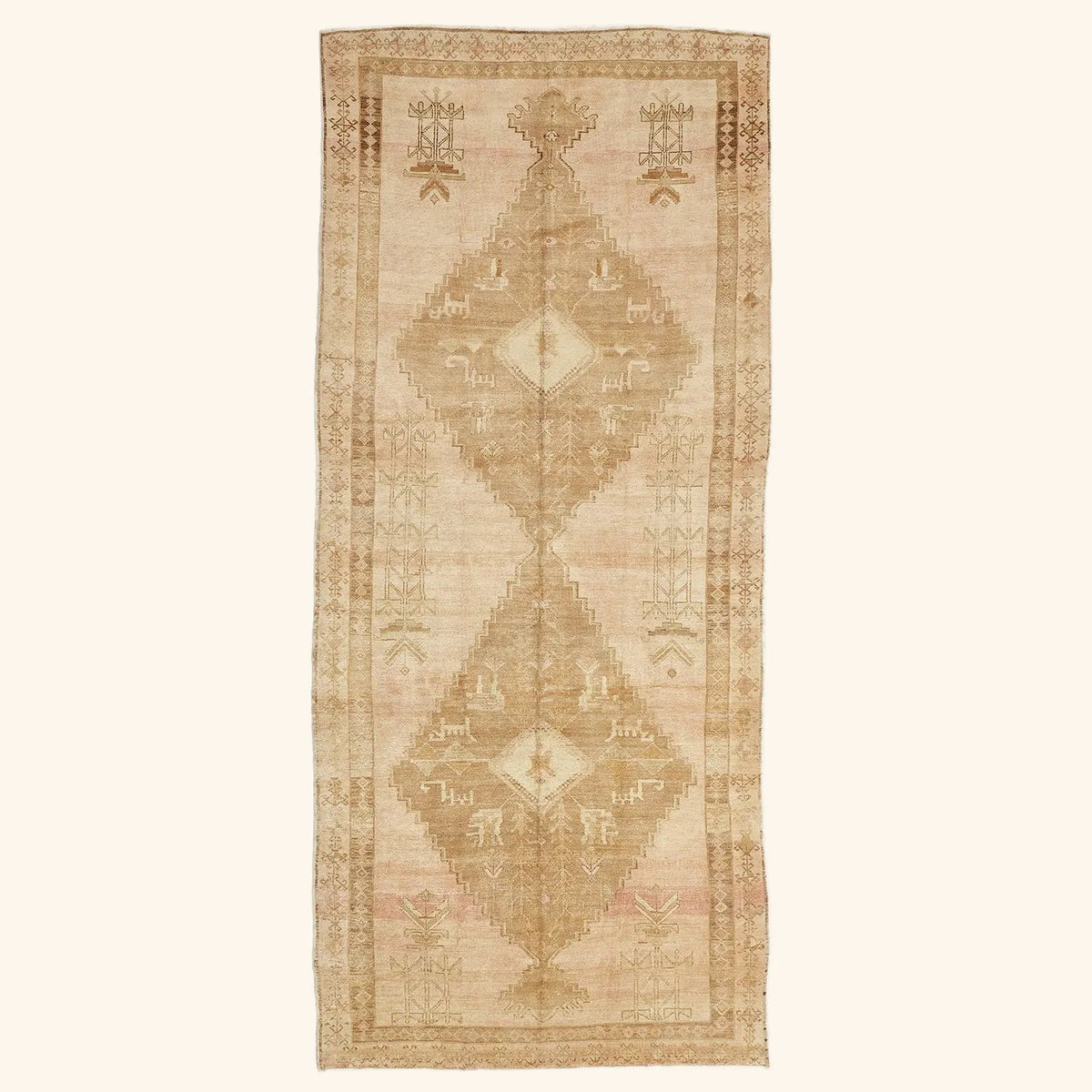 Vintage Traditional Turkish Wool Rug 76" x 173"