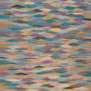 Vibrant and dynamic textile design with colorful chevron pattern.