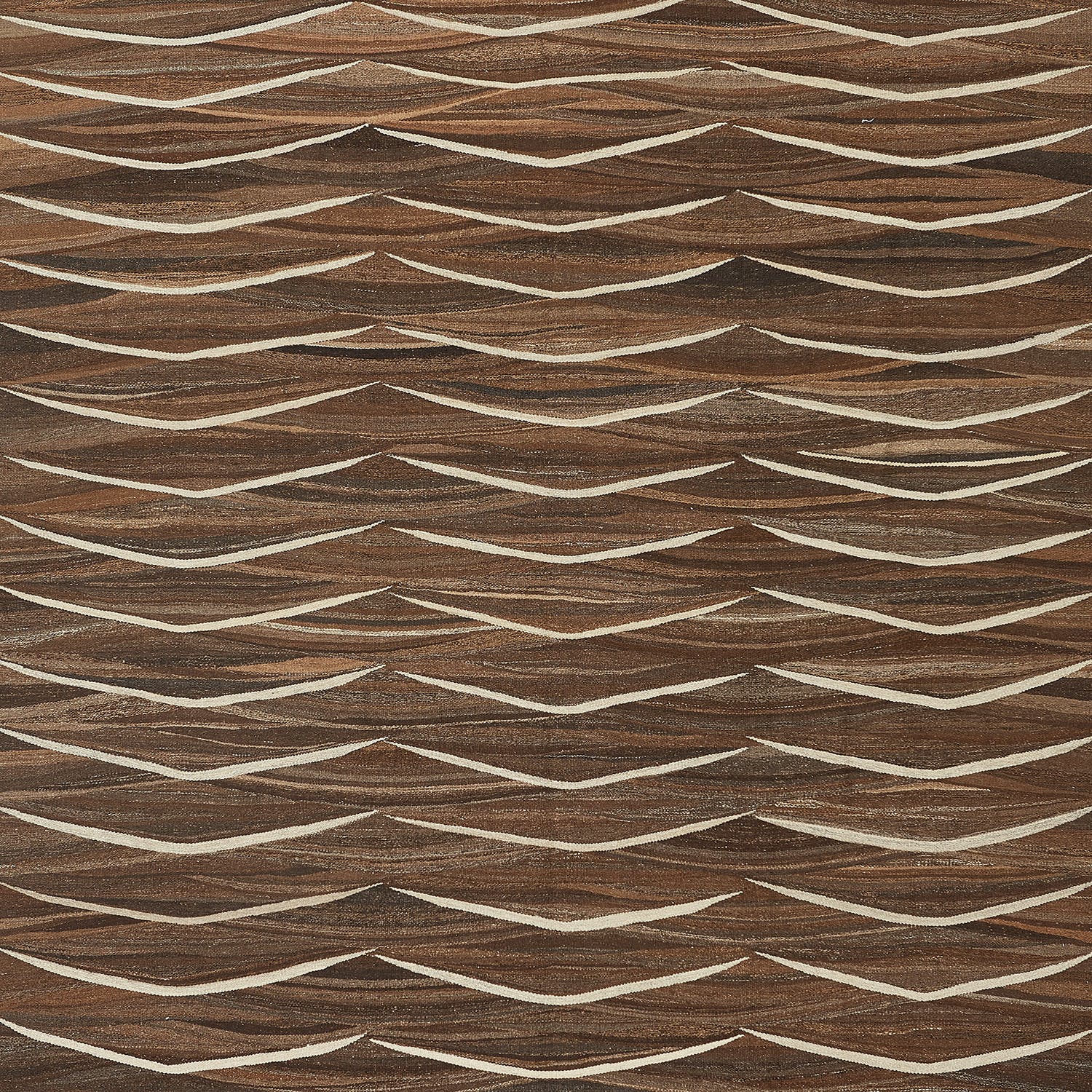 Patterned wood surface with herringbone design adds rustic charm.